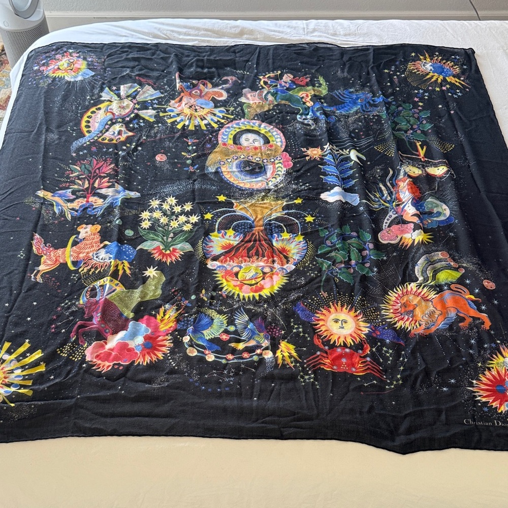 Dior Cashmere Zodiac print scarf